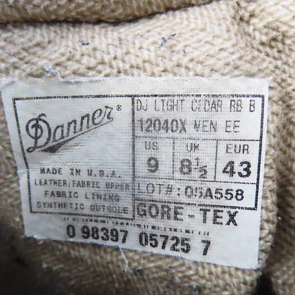 実際に弊社で買取させて頂いたDANNER/ダナー DANNER LIGHTⅡ CEDAR RAINBOW ダナーライト2 12040X  9の画像 5枚目