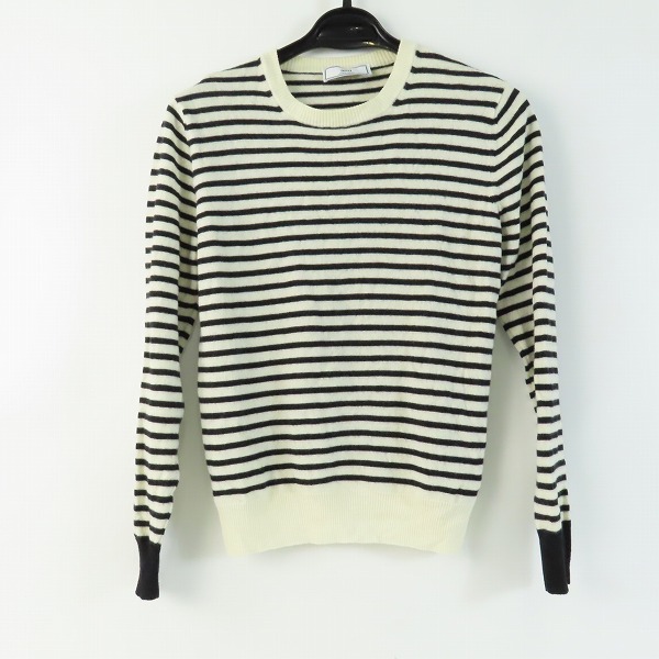 実際に弊社で買取させて頂いたami alexandre mattiussi/アミ アレクサンドルマテュッシ ウール ニット ホワイト/ブラック E15K03 /S