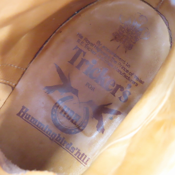 実際に弊社で買取させて頂いたTricker's×Hummingbirds'hill/トリッカーズ×ハミングバーズヒル 別注 ウィングチップ カントリーブーツ M2508/7の画像 6枚目