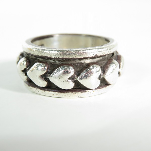 実際に弊社で買取させて頂いた【ギャラ付き】LEATHERS AND TREASURES/レザーズ＆トレジャーズ/Revolving Heart Ring/リボルビング ハートリング/22号の画像 4枚目