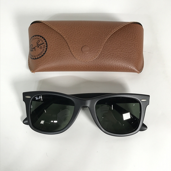 実際に弊社で買取させて頂いたRay-Ban/レイバン WAYFARER/ウェイファーラー サングラス/アイウェア マットブラック RB2140-F 901-Sの画像 9枚目