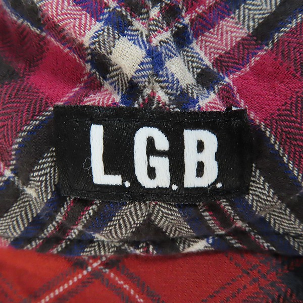 実際に弊社で買取させて頂いたL.G.B./ルグランブルー フーデッド チェック 長袖シャツ/パーカー Shirt-G/PK/M 6516HC/2の画像 2枚目