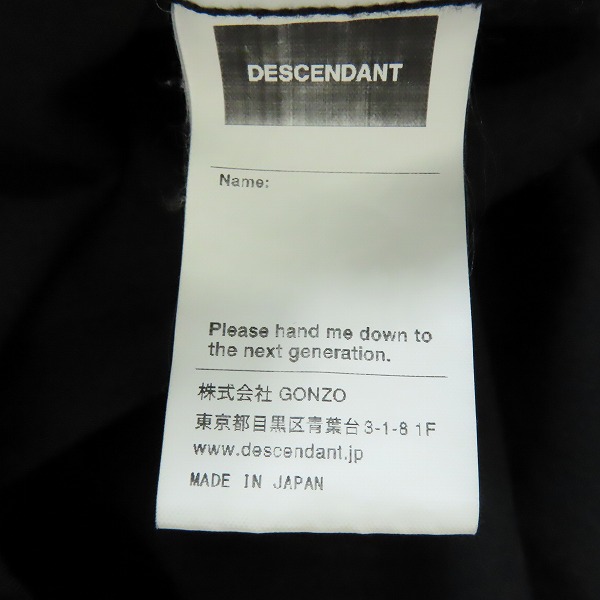 実際に弊社で買取させて頂いたDESCENDANT/ディセンダント 20SS REMNANTS MOLESKIN LS SHIRT/レムナント モールスキン シャツ 2 の画像 3枚目