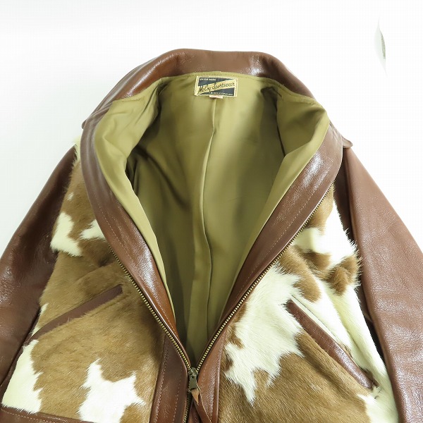 実際に弊社で買取させて頂いたTHE REAL McCOY’s/ザリアルマッコイズ JOE McCOY/ジョーマッコイ スポーツウエア STAMPEDE スタンピード レザー ジャケット34の画像 2枚目