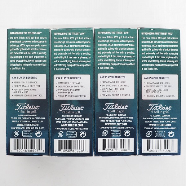 実際に弊社で買取させて頂いた 【未使用】Titleist/タイトリスト AVX ゴルフボール ホワイト 1ダース の画像 3枚目