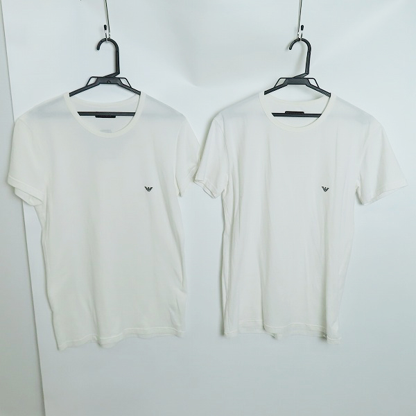 実際に弊社で買取させて頂いたEMPORIO ARMANI/エンポリオアルマーニ イーグルロゴ入り 半袖Tシャツ 2点セット