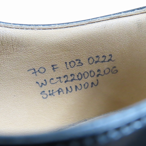 実際に弊社で買取させて頂いたChurch/チャーチ SHANNON/シャノン レザープレーントゥシューズ Last103/7 純正シューツリー付き/7Fの画像 5枚目