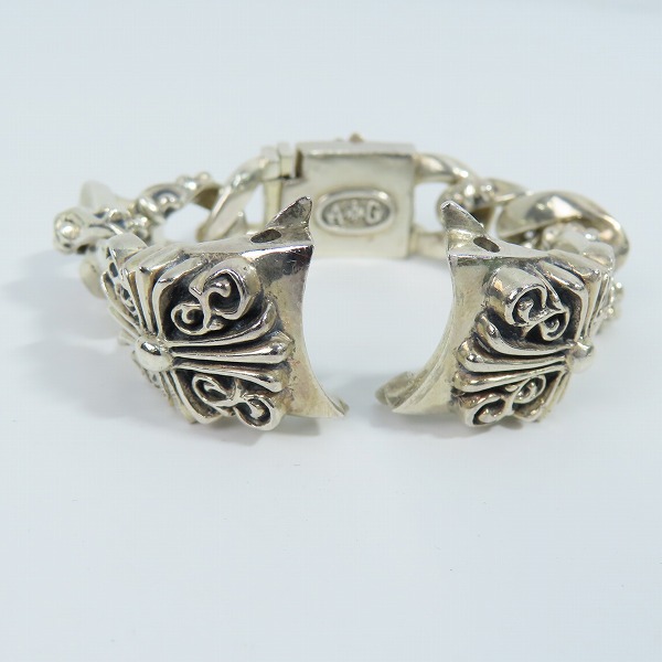 実際に弊社で買取させて頂いたA&G/エーアンドジー ファンシーリンク IDウォッチブレスレットの画像 3枚目