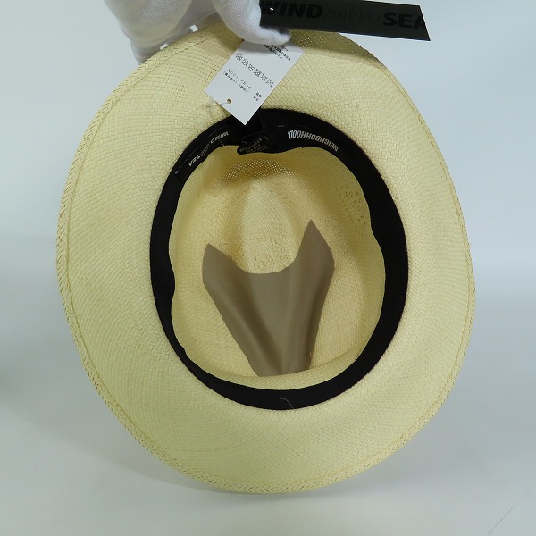 実際に弊社で買取させて頂いた【未使用】WINDANDSEA×NEIGHBORHOOD/ウィンダンシー×ネイバーフッド NHWDS C-HAT/ストローハット 221FRWSH-HT02S/Lの画像 4枚目