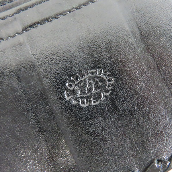 実際に弊社で買取させて頂いた【ギャランティ付き】LEATHERS AND TREASURES/レザーズ＆トレジャーズ ライオン バイカーウォレット サメ革/財布の画像 5枚目