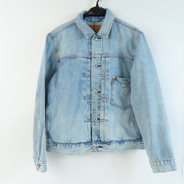 実際に弊社で買取させて頂いた【未使用】LEVI'S/リーバイス PREMIUM ダメージ加工 1st Type ワイドトラッカージャケット  A3174-0006/L