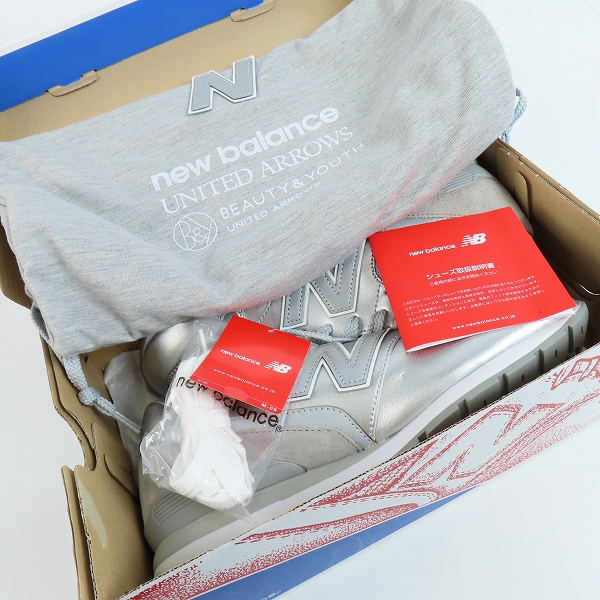 実際に弊社で買取させて頂いたNEW BALANCE×UNITED ARROWS/ニューバランス×ユナイテッドアローズ 25周年記念モデル 銀灰 MRL996UA/26.0の画像 7枚目