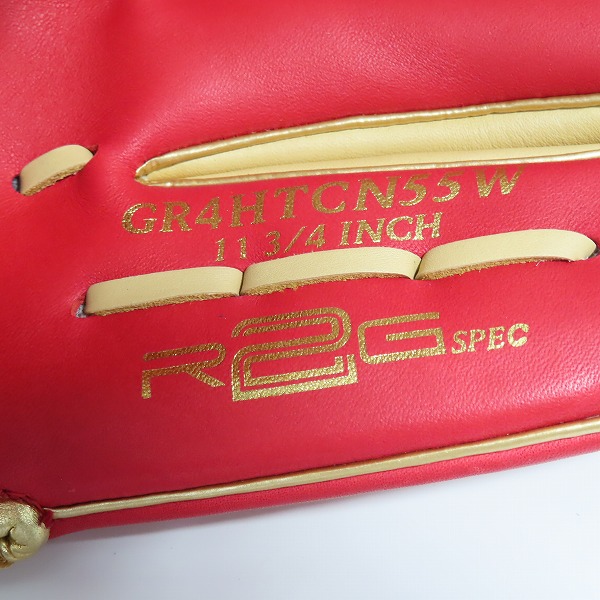 実際に弊社で買取させて頂いたRawlings/ローリングス HYPER TECH COLOR SYNC 軟式 オールラウンド用 グローブ/グラブ GR4HTCN55Wの画像 4枚目
