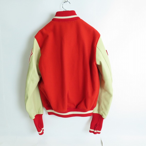 実際に弊社で買取させて頂いたHYSTERIC GLAMOUR/ヒステリックグラマー DEVIL刺繍 袖レザー スタジャン 02173AB03/Mの画像 1枚目