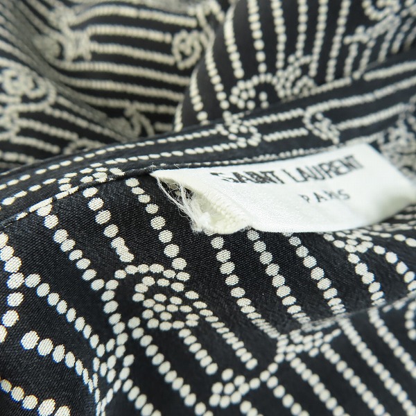 実際に弊社で買取させて頂いた【JPタグ】SAINT LAURENT PARIS/サンローランパリ 総柄 シルクシャツ 496202 Y348S /37の画像 7枚目