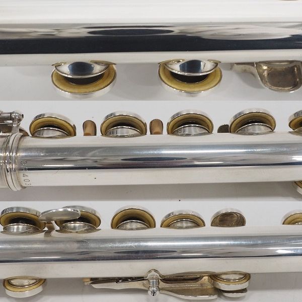 実際に弊社で買取させて頂いた【ジャンク】YAMAHA/ヤマハ YFL-221SII/YFL221SII フルート 頭部管銀製 ハードケース付の画像 7枚目