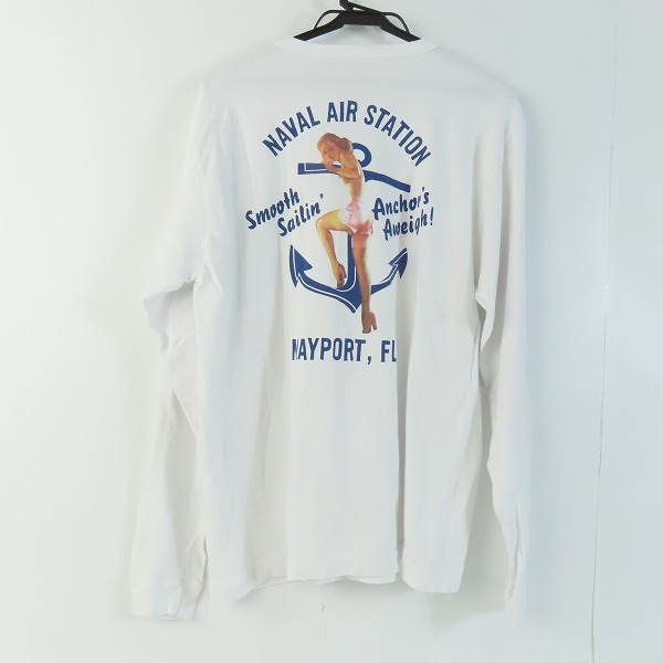 実際に弊社で買取させて頂いたBUZZ RICKSON'S/バズリクソンズ ピンナップガール 長袖Tシャツ ホワイト/Ｌ