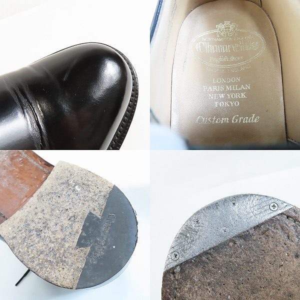 実際に弊社で買取させて頂いたChurch/チャーチ SHANNON/シャノン レザープレーントゥシューズ Last103/7 純正シューツリー付き/7Fの画像 6枚目