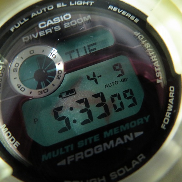 実際に弊社で買取させて頂いたG-SHOCK/Gショック 第8弾イルクジ FROGMAN/フロッグマン タフソーラー GW-202AK-7DRの画像 4枚目