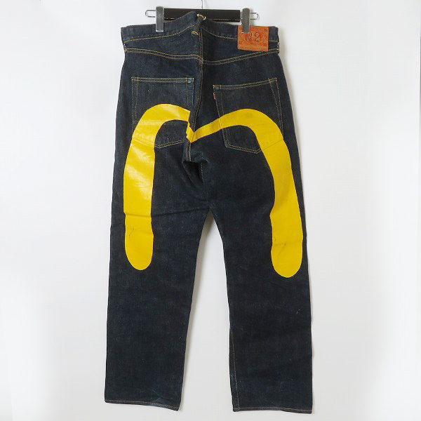 実際に弊社で買取させて頂いたEVISU/エヴィス/エビス LOT.2001 No.2ビッグ カモメ/かもめ プリント デニムパンツ/ジーンズ 36×35の画像 1枚目