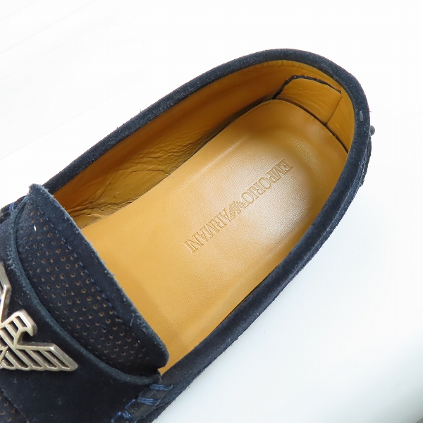 実際に弊社で買取させて頂いたEMPORIO ARMANI/エンポリオアルマーニ スエードドライビングシューズ X4B055/8の画像 4枚目