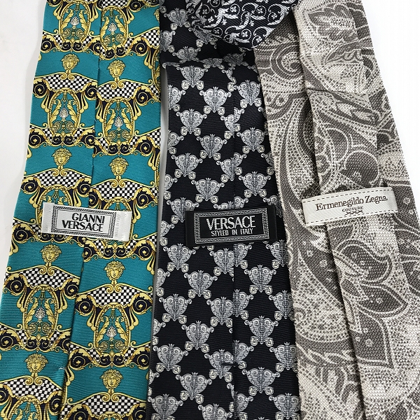 実際に弊社で買取させて頂いた【おまとめ】Gianni Versace/ジャンニヴェルサーチ Ermenegildo Zegna/エルメネジルドゼニア 他 総柄ネクタイの画像 1枚目