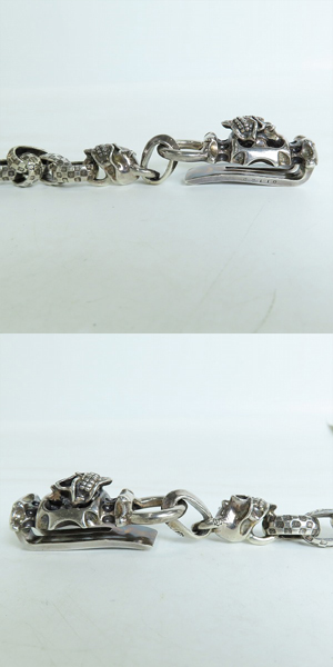 実際に弊社で買取させて頂いたSTARLINGEAR/スターリンギア デビルスカル チェッカーリンクウォレットチェーンの画像 1枚目