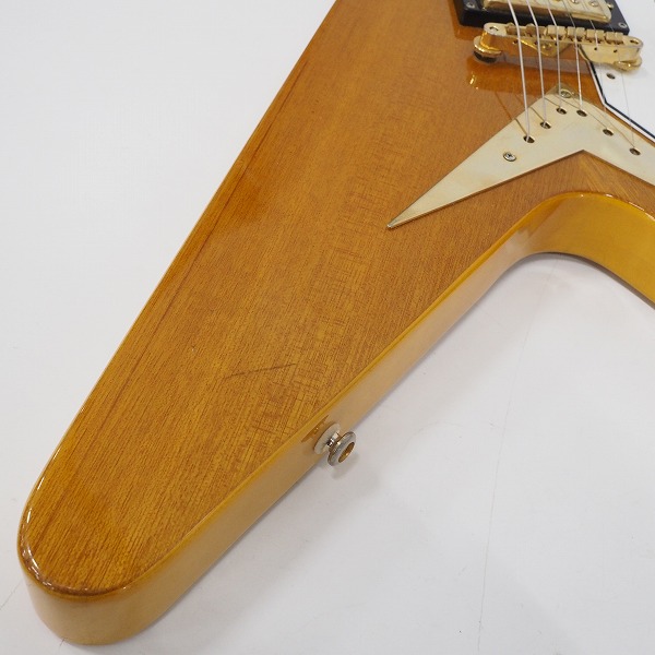 実際に弊社で買取させて頂いた★Epiphone/エピフォン 1958 Korina Flying V/コリーナフライングV エレキギターの画像 6枚目
