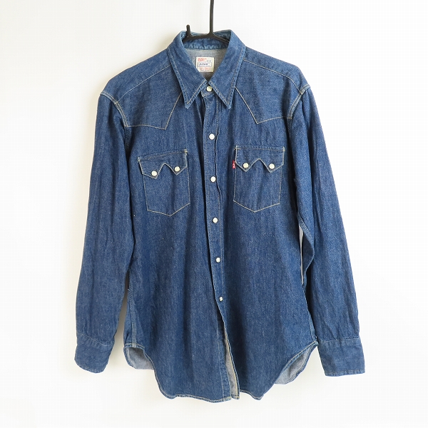 実際に弊社で買取させて頂いたLEVI'S/リーバイス デニムシャツ ウエスタンシャツ ショートホーン 復刻 7205-1018/L