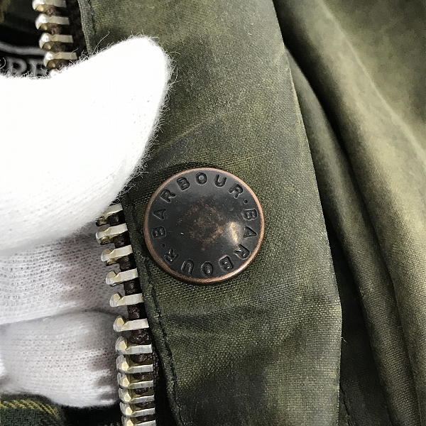 実際に弊社で買取させて頂いた【難有り品】Barbour/バブアー 90's BEAUFORT ビューフォート オイルドジャケットの画像 7枚目
