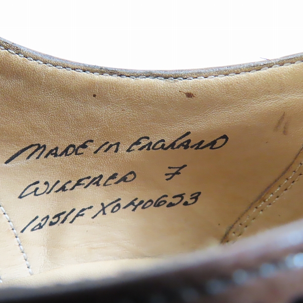 実際に弊社で買取させて頂いたJOSEPH CHEANEY/ジョセフチーニー WILFRED BURNISHED MOCHA シューズ/7の画像 5枚目