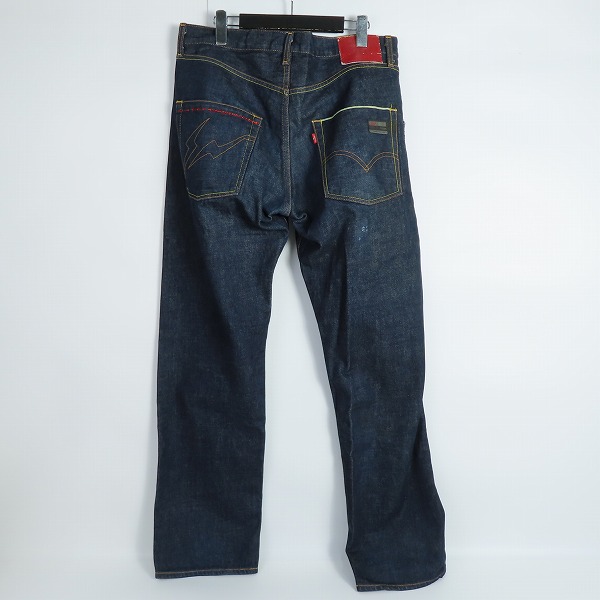 実際に弊社で買取させて頂いたLEVI’S Fenom×FRAGMENT DESIGN/リーバイスフェノム×フラグメントデザイン ラインストーン ワイドデニムパンツ FM505-0016/34の画像 1枚目