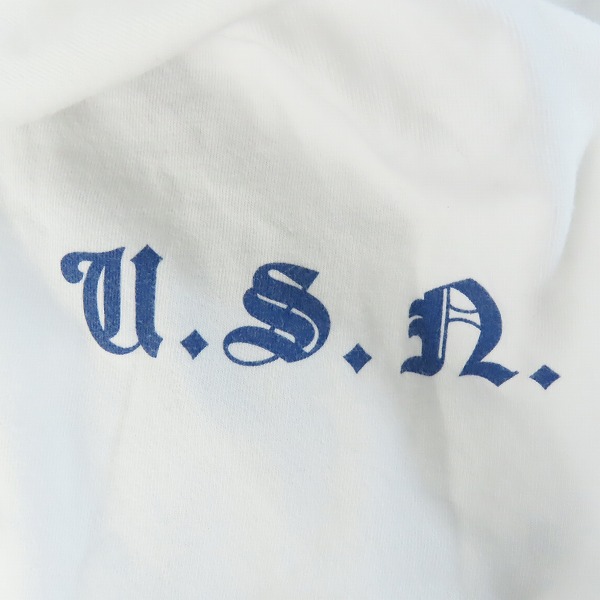 実際に弊社で買取させて頂いたBUZZ RICKSON'S/バズリクソンズ ピンナップガール 長袖Tシャツ ホワイト/Ｌの画像 4枚目