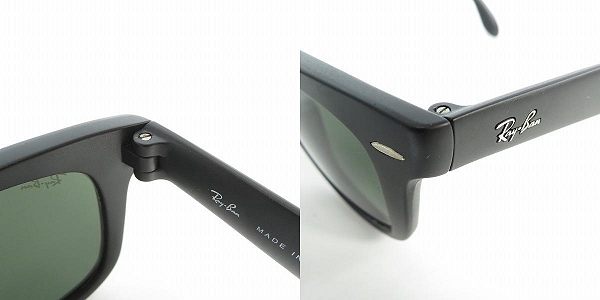 実際に弊社で買取させて頂いたRay-Ban/レイバン FOLDING WAYFARER/ウェイファーラー 折り畳み サングラス/アイウェア ブラック RB4105 601-Sの画像 7枚目