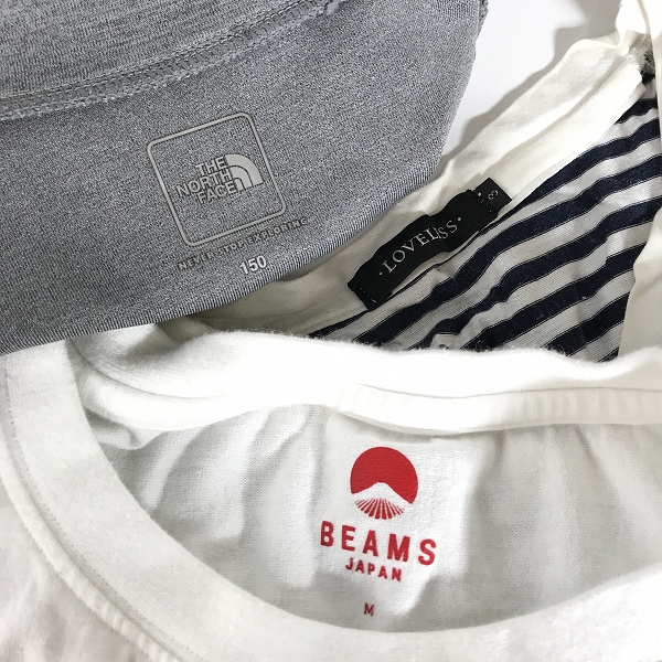 実際に弊社で買取させて頂いた【おまとめ】ノースフェイス/ラブレス/ビームス 他 メンズ/レディース/キッズ Tシャツ/ポロシャツ/カットソー 等