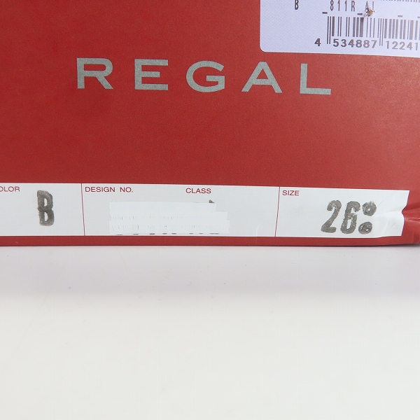実際に弊社で買取させて頂いたREGAL/リーガル プレーントゥ ビジネスシューズ ブラック 44YR/26.0の画像 8枚目