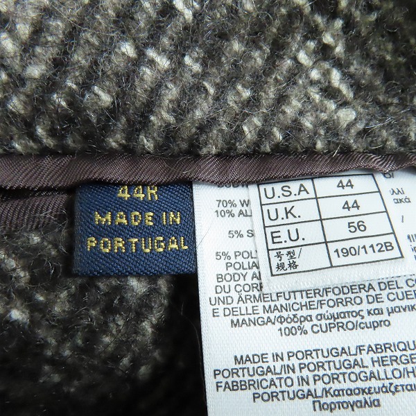 実際に弊社で買取させて頂いたBrooks Brothers/ブルックスブラザーズ ヘリンボーン チェスターコート/44Rの画像 3枚目