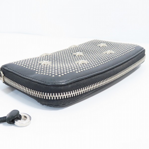 実際に弊社で買取させて頂いたJIMMY CHOO/ジミーチュウ スタースタッズ ラウンドジップ ウォレット 長財布の画像 2枚目