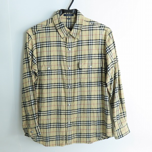 実際に弊社で買取させて頂いたBURBERRY LONDON/バーバリーロンドン スナップボタン チェック柄シャツ 160A