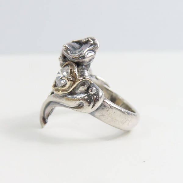 実際に弊社で買取させて頂いたF.A.L/FAL エフエーエル スウィルパターンハート/wストーン リング 13号の画像 2枚目