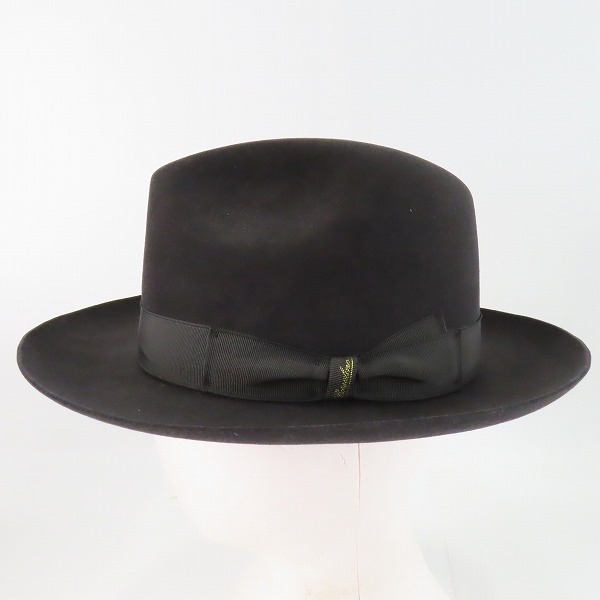 実際に弊社で買取させて頂いたBorsalino/ボルサリーノ レインプルーフライン ラビットファー フェルトハット 帽子の画像 2枚目