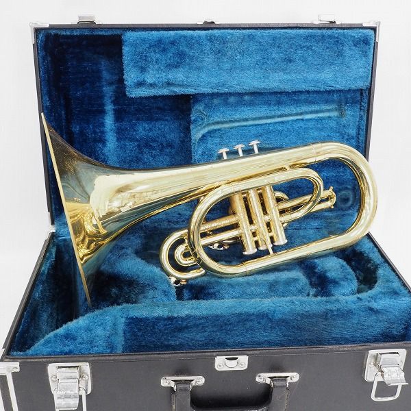 実際に弊社で買取させて頂いた★【使用感有り】YAMAHA/ヤマハ YMP-201M/YMP201M マーチングメロフォン ゴールド ハードケース付