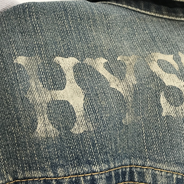 実際に弊社で買取させて頂いたHYSTERIC GLAMOUR/ヒステリックグラマー バッグプリント ワッペン付き デニムジャケット 2AB-6260/FREE の画像 5枚目