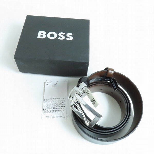 実際に弊社で買取させて頂いたHUGO BOSS/ヒューゴボス カウレザーベルト 50235264 の画像 9枚目