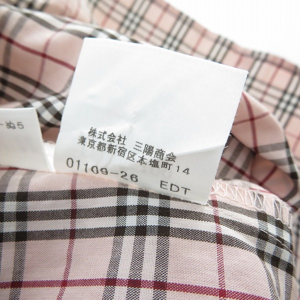 実際に弊社で買取させて頂いたBURBERRY BLUE LABEL/バーバリーブルーレーベル チェックシャツ FE526-100 38の画像 5枚目