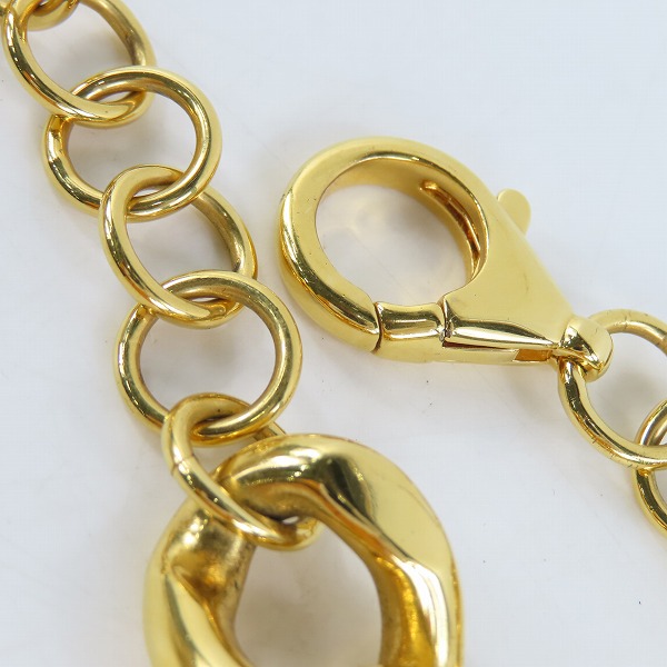 実際に弊社で買取させて頂いたDOLCE & GABBANA/ドルチェ&ガッバーナ DG Logo 喜平チェーン チョーカーネックレス ゴールドの画像 6枚目