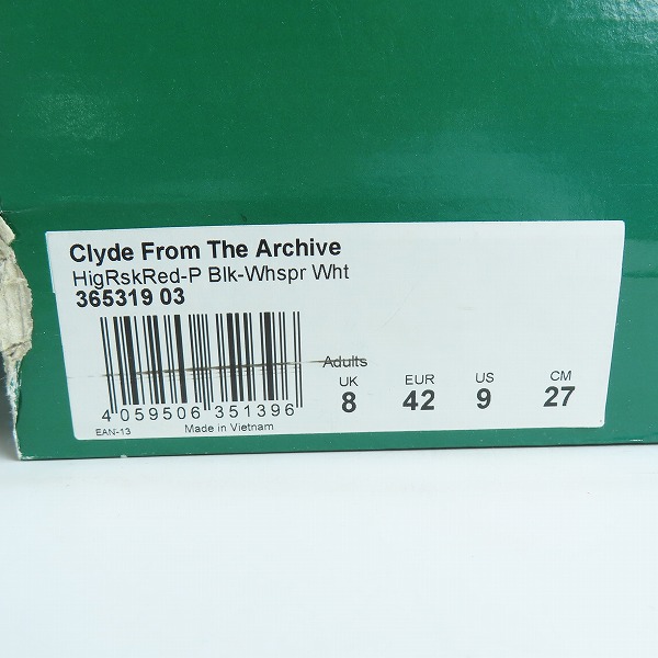 実際に弊社で買取させて頂いたPUMA/プーマ CLYDE FROM THE ARCHIVE クライド フロム ザ アーカイブ 365319-03/27の画像 9枚目
