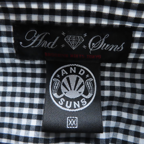 実際に弊社で買取させて頂いたAND SUNS/アンドサンズ チェック柄シャツ/デニムパンツ 2点セットの画像 2枚目