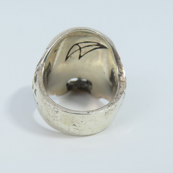 実際に弊社で買取させて頂いたCRAZY PIG/クレイジーピッグ  ペストスカルリング/Plague Skull Ring 19号の画像 4枚目