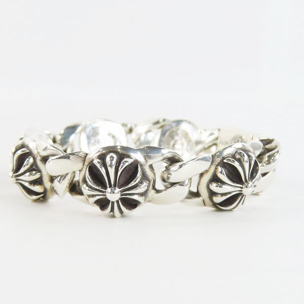 実際に弊社で買取させて頂いたCHROME HEARTS/クロムハーツ クロスリンク ブレスレット 6リンクの画像 4枚目